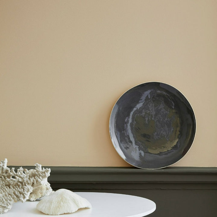 Little Greene Lute No. 317 is a warm,  pale brown paint colour. Pale brown living room paint colour.Buy Little Greene paint online.