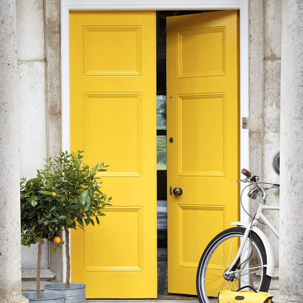 Little Green Mister David No. 47 Front Door Colour. A timeless yellow paint colour. Order Little Greene paint online in Ireland. 