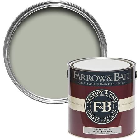 Mizzle No. 266 by Farrow & Ball - Farrow and Ball Green Paint Colour - 2.5L Estate Emulsion - Paint Online Ireland