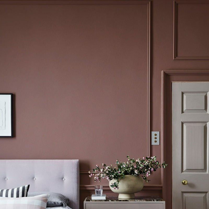 Little Greene Nether Red No. 315 bedroom colour. A beautiful red paint colour. Order Little Greene Nether Red 315 paint online in Ireland.