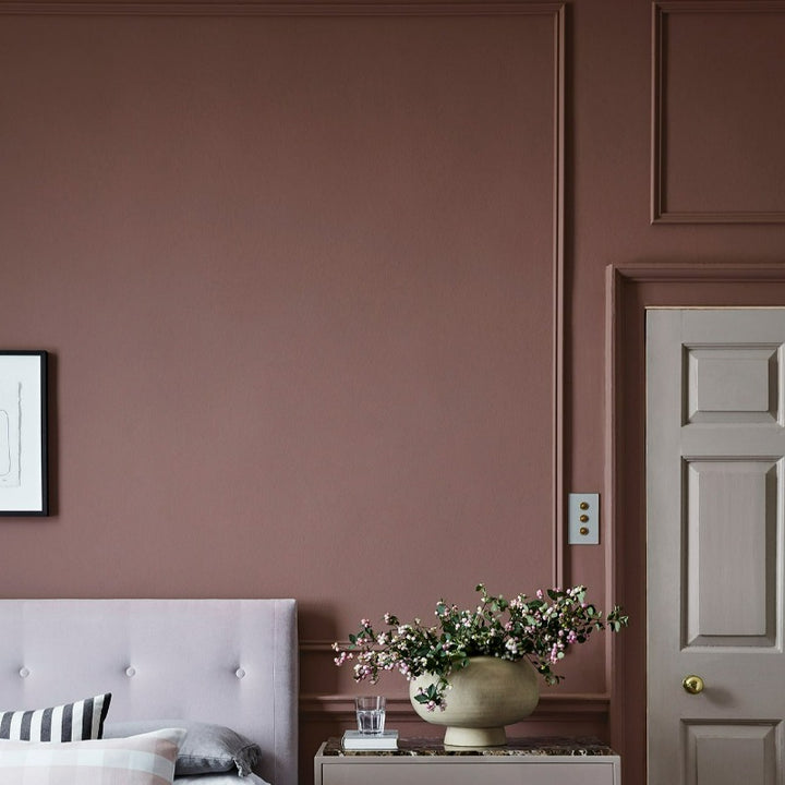 Little Greene Nether Red No. 315 bedroom colour. A beautiful red paint colour. Order Little Greene Nether Red 315 paint online in Ireland.