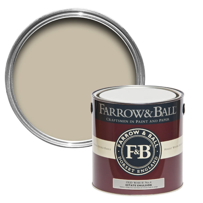 Farrow & Ball Old White No. 4 - Farrow & Ball Paint Colour - 2.5L Estate Emulsion - Paint Online Ireland