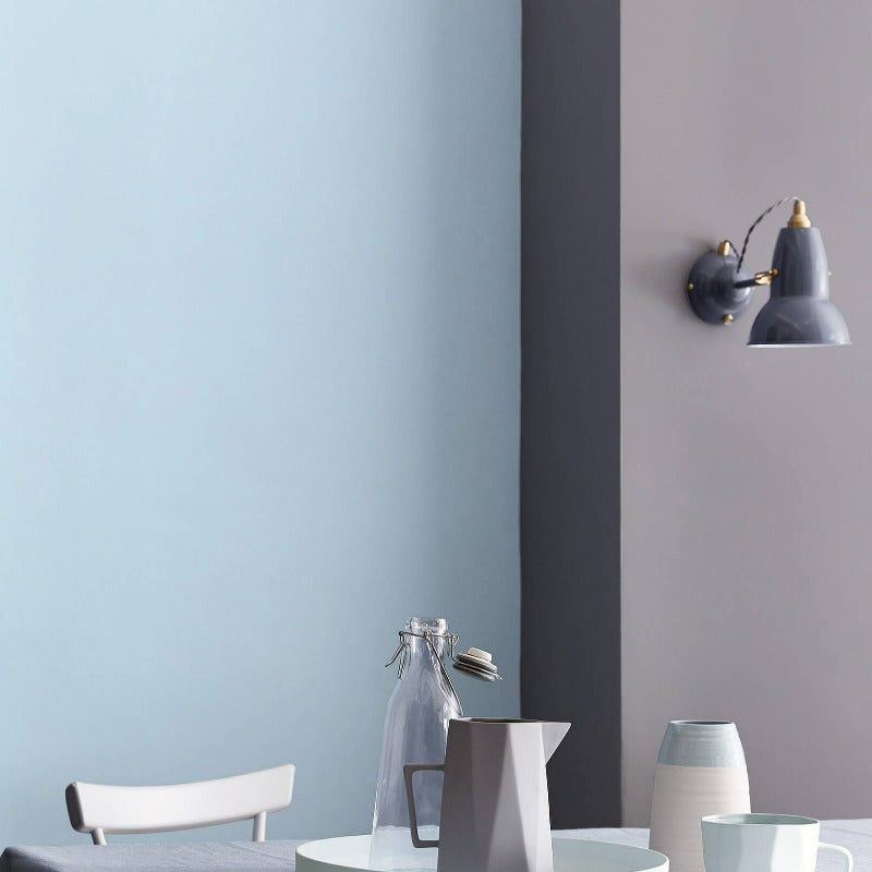 Little Greene Delicate Blue No. 248 is a beautiful light blue paint colour. Pale blue dining room paint colour. Buy Little Greene paint online.