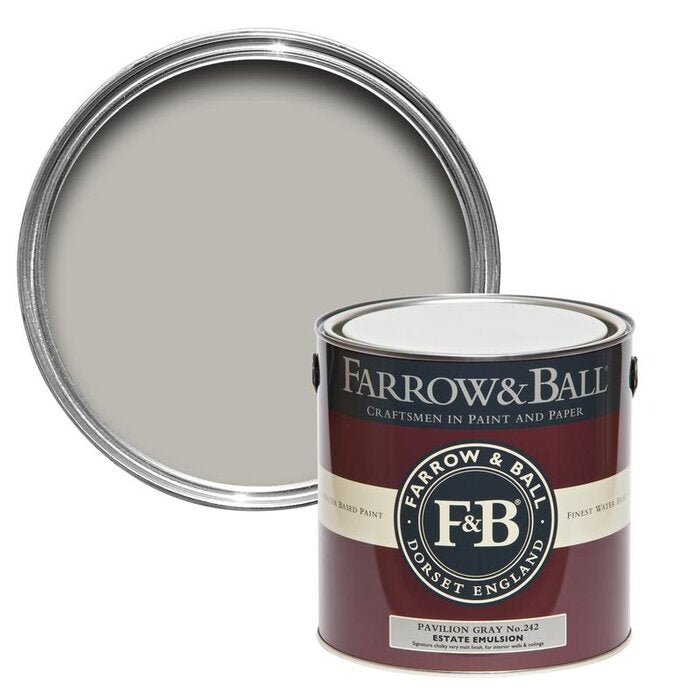 Pavilion Gray No. 242 - Farrow & Ball Paint Colour - 2.5L Estate emulsion - Paint Online Ireland
