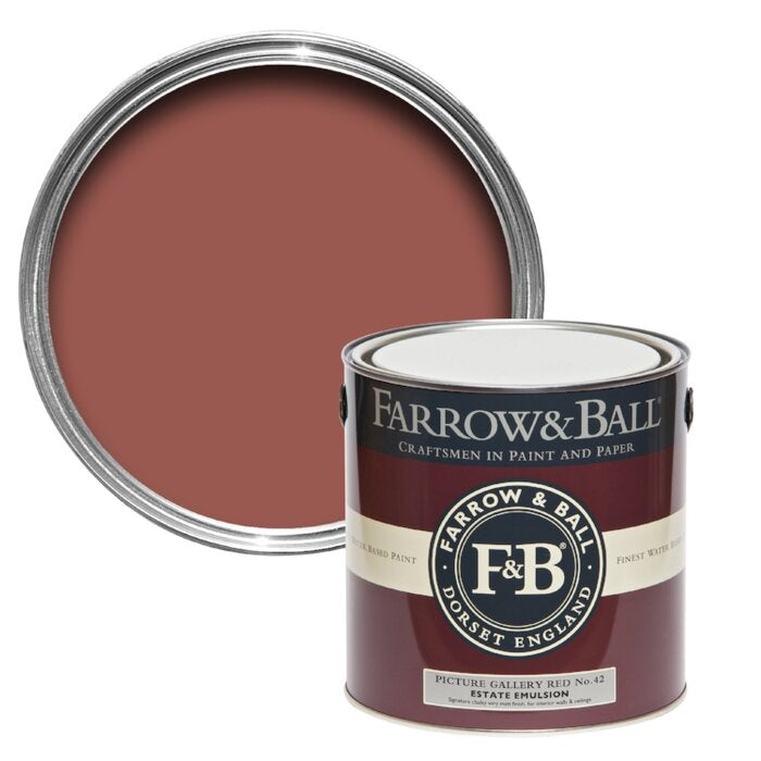 Picture Gallery Red No. 42 - Farrow & Ball Paint Colour - 2.5L Estate Emulsion - Paint Online Ireland