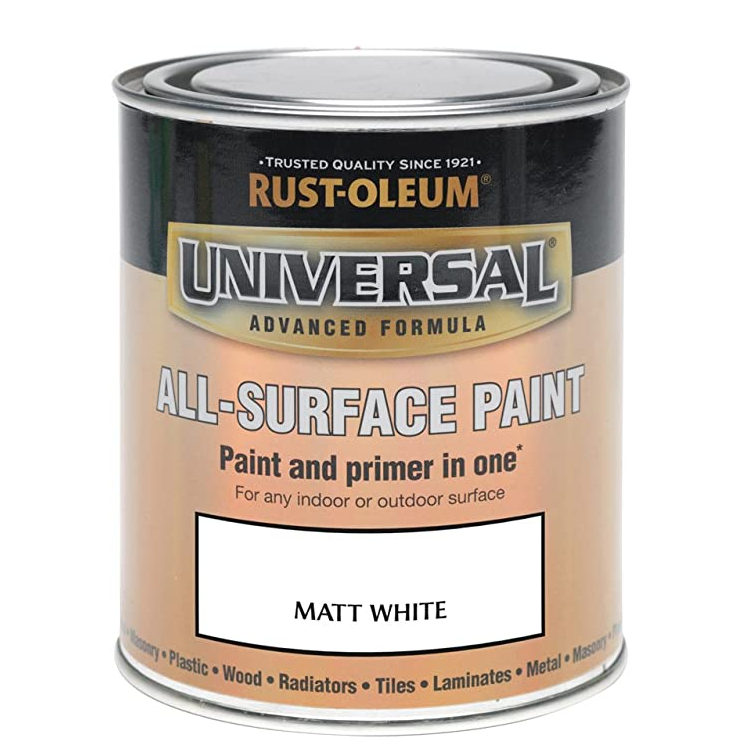 Rust-Oleum Universal Paint - Matt White - 750ml.