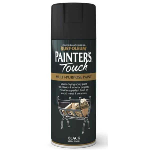 Rust-Oleum Painter’s Touch Black Satin Spray Paint