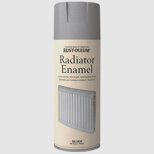 Rust-Oleum Radiator Spray Paint provides a beautiful enamel silver metalic finish. An ultra-tough, heat-resistant enamel finish for radiators. Buy spray paint online.