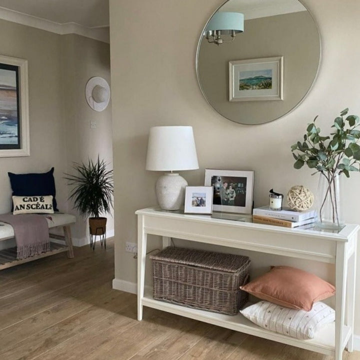 Salter Stone Colourtrend Paint Colour. Beige hallway paint colour from Paint Online.