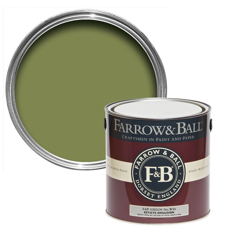 Sap Green Farrow & Ball 2.5 Litre Estate Emulsion from Paint Online