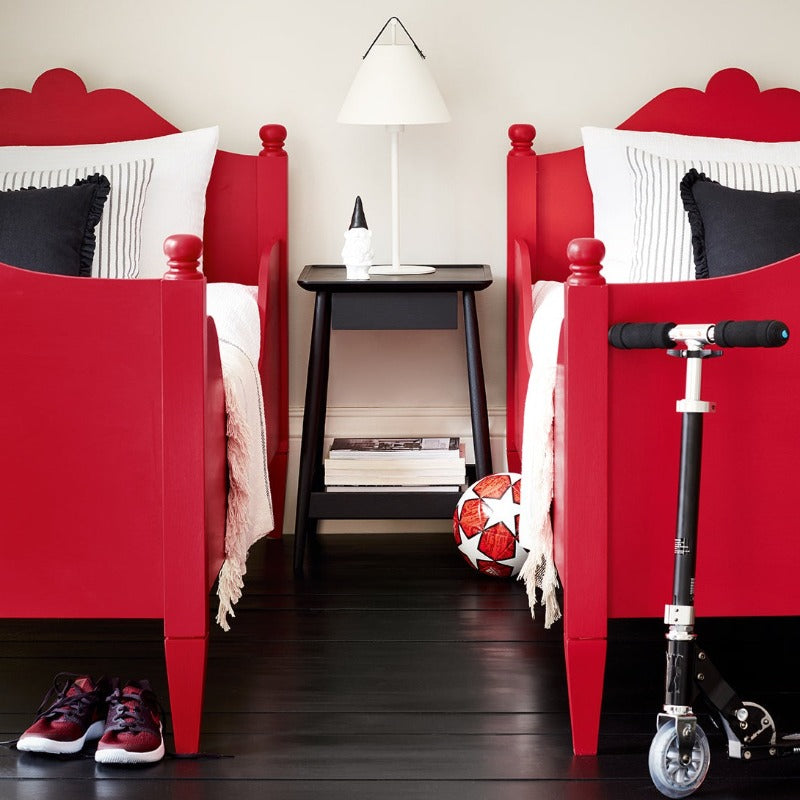 Cape Red 279 Little Greene paint colour. Red bed paint colour. Buy Little Greene paint online.