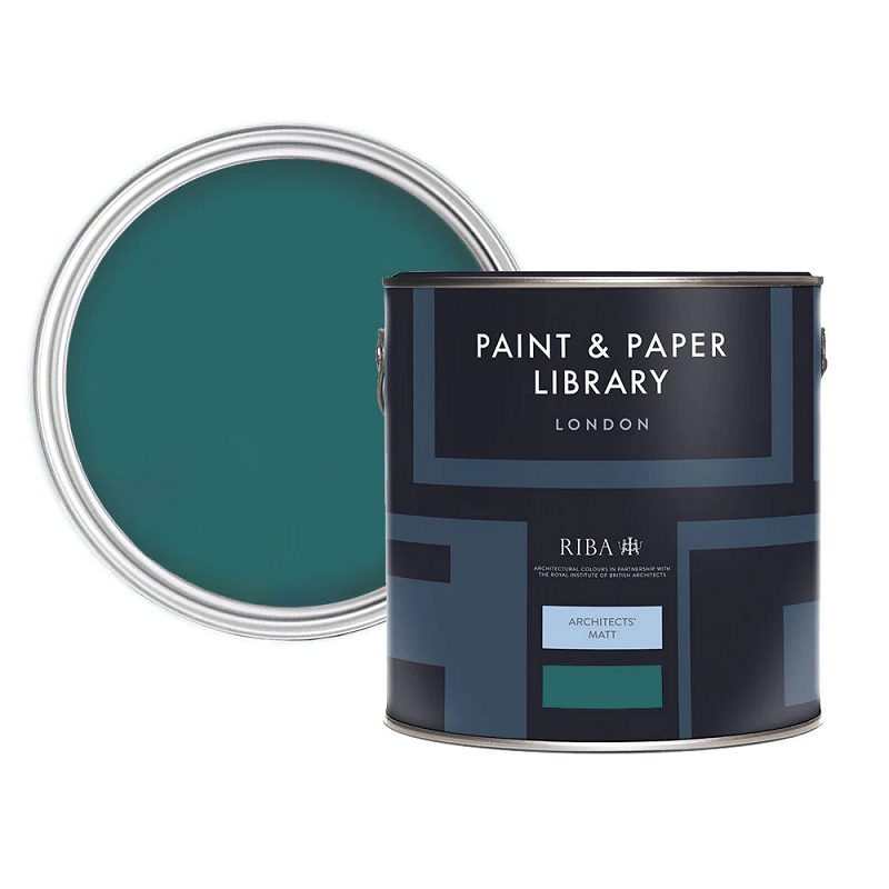 2.5 Litre Architects Matt Teal - Paint And Paper Library Paint Colour No. 622