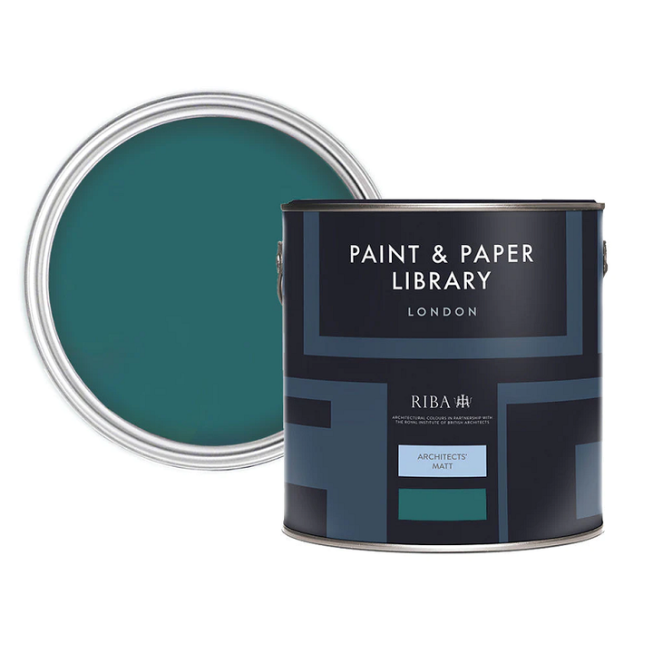 2.5 Litre Architects Matt Teal - Paint And Paper Library Paint Colour No. 622