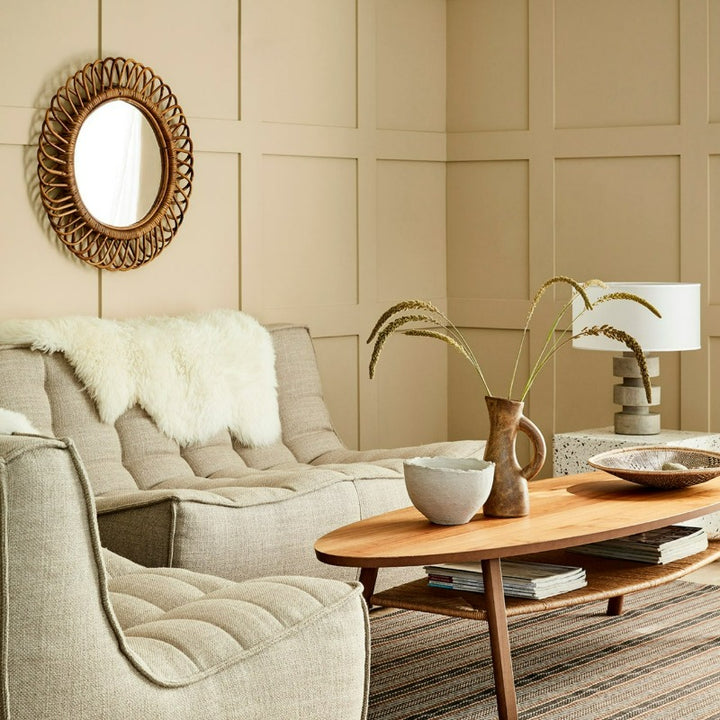 Little Greene Travertine No. 319 is a warm neutral paint colour. Living Room Paint Colour. Order Little Greene paint online in Ireland.