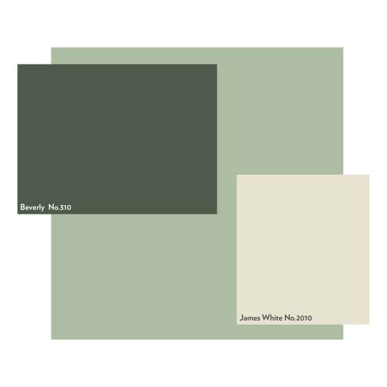 Whirlybird No. 309 from Farrow & Ball is a pale green paint colour that, creates a light and fresh space. Pair Whirybird with James White and Beverly.