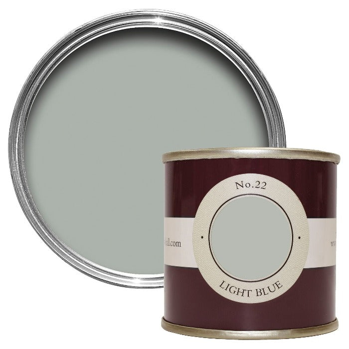 Farrow & Ball Light Blue No. 22 - Farrow and Ball paint colour - Tester Pot Estate Emulsion Sample - Paint Online Ireland