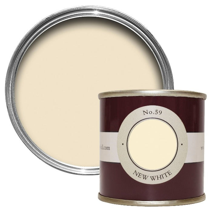 New White No. 59 Farrow & Ball - Farrow and Ball paint colour - Tester Pot Estate Emulsion Sample - Paint Online Ireland