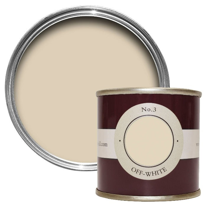 Off White No. 3 - Farrow & Ball Paint Colour - Sample Pot Estate Emulsion Tester - Paint Online Ireland