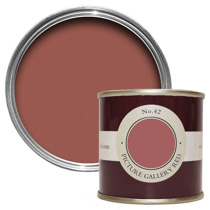 Picture Gallery Red No. 42 - Farrow & Ball Paint Colour - Tester Pot Estate Emulsion Sample - Paint Online Ireland