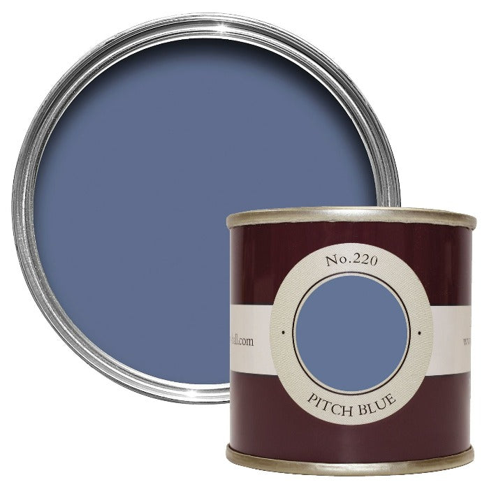 Pitch Blue No. 220 Farrow & Ball Paint Colour - Tester Estate Emulsion Sample Pot - Paint Online Ireland