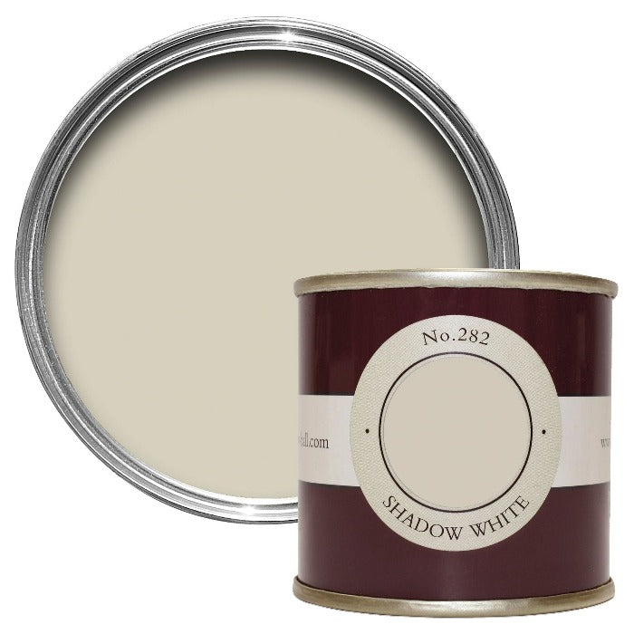 Shadow White No. 282 Farrow & Ball Paint Colour - Tester Pot Estate Emulsion Sample - Paint Online Ireland