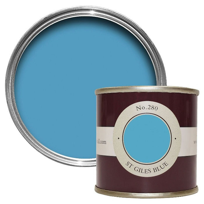 St Giles Blue No. 280 Farrow & Ball Paint Colour - Tester Pot Estate Emulsion Sample - Paint Online Ireland