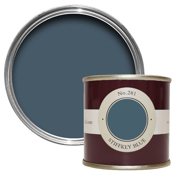 Stiffkey Blue No. 281 Farrow & Ball Paint Colour - Tester Pot Estate Emulsion Sample - Paint Online Ireland