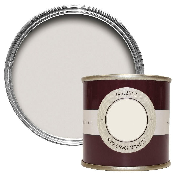 Strong White No. 2001 Farrow & Ball Paint Colour - Tester Estate Emulsion Sample - Paint Online Ireland