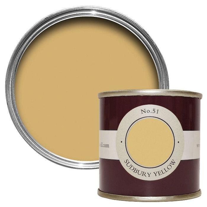 Sudbury Yellow No. 51 Farrow & Ball Paint Colour - Tester Pot Estate Emulsion Sample - Paint Online Ireland