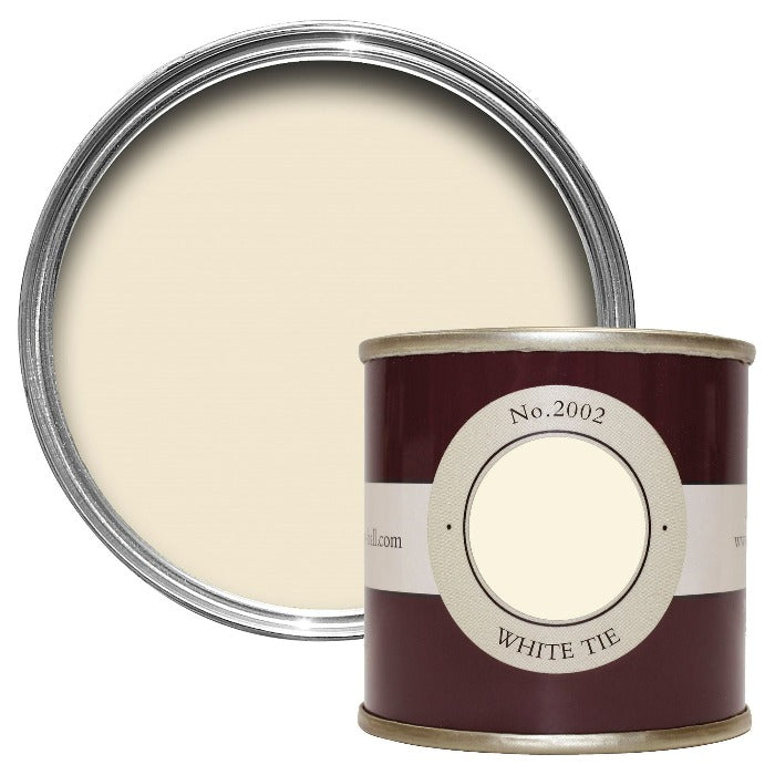 White Tie No. 2002 Farrow & Ball Paint Colour - Sample Pot Estate Emulsion Tester - Paint Online Ireland