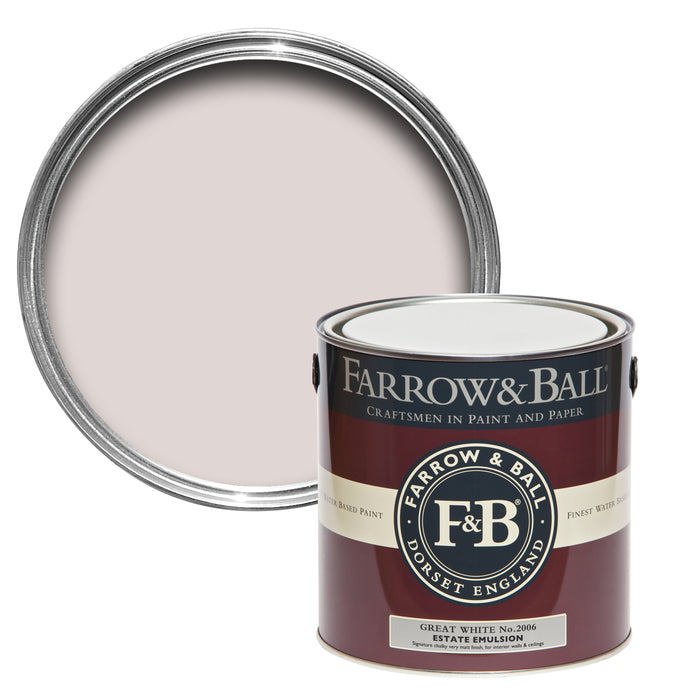 Great White No. 2006 - 2.5L Estate Emulsion - Farrow & Ball Paint Colour - Paint Online Ireland