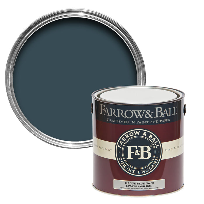 Hague Blue No. 30 - Farrow & Ball Paint Colour - 2.5L Estate Emulsion - Paint Online Ireland
