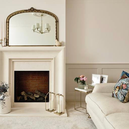 Dulux Heritage Pale Walnut on panelling and Roman White on walls. Buy Dulux Heritage paint online. 