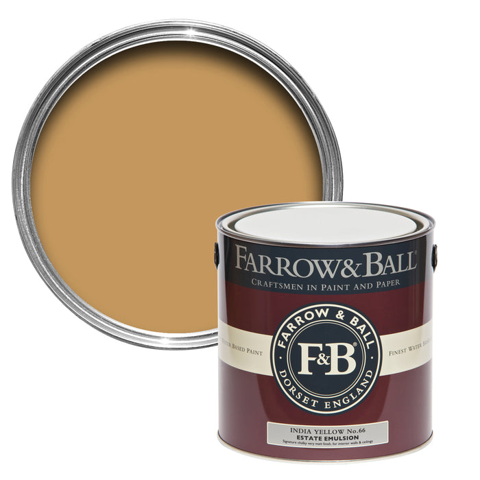 Farrow & Ball India Yellow No. 66 - Farrow and Ball Paint Colour - 2.5L Estate Emulsion - Paint Online Ireland