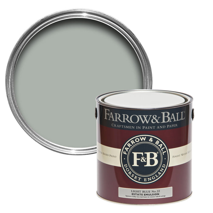 Farrow & Ball Light Blue No. 22 - Farrow and Ball paint colour - 2.5L Estate Emulsion - Paint Online Ireland