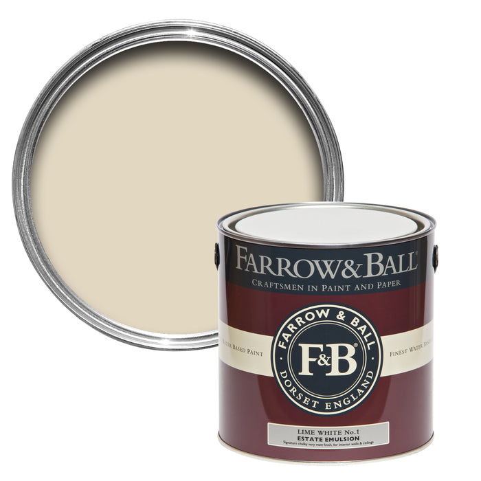 Lime White No.1 Farrow & Ball - Farrow and Ball paint colour - 2.5L Estate Emulsion - Paint Online Ireland