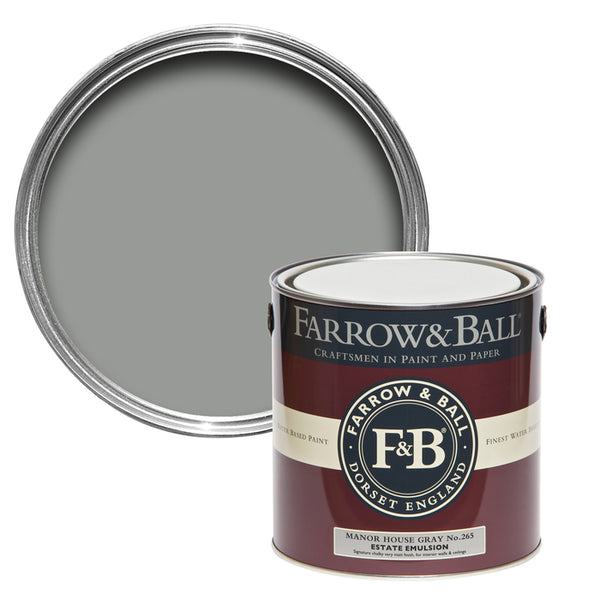 Manor House Gray No. 265 from Farrow & Ball - 2.5L Estate Emulsion - Paint Online Ireland