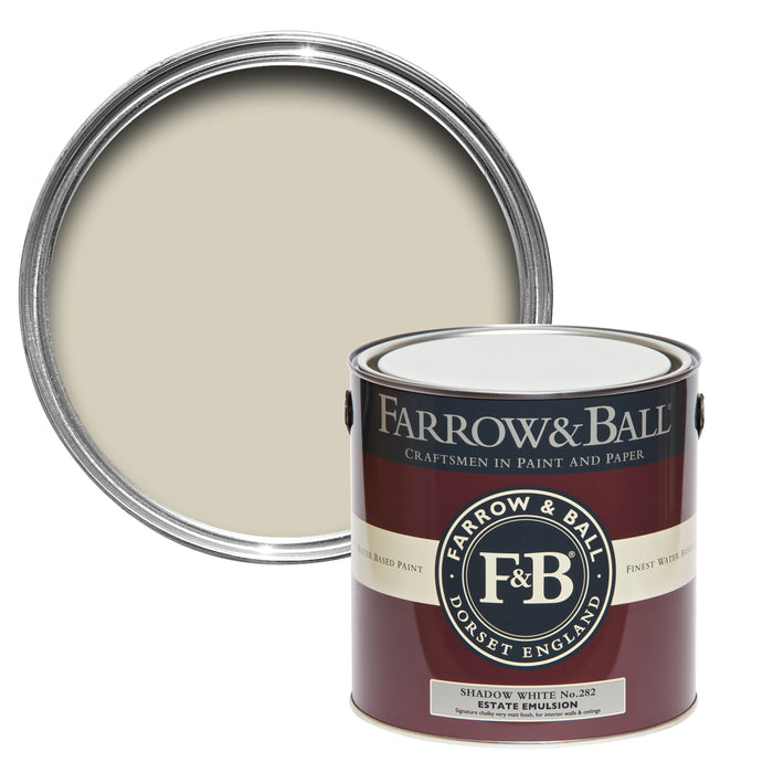 Shadow White No. 282 Farrow & Ball Paint Colour - 2.5L Estate Emulsion - Paint Online Ireland
