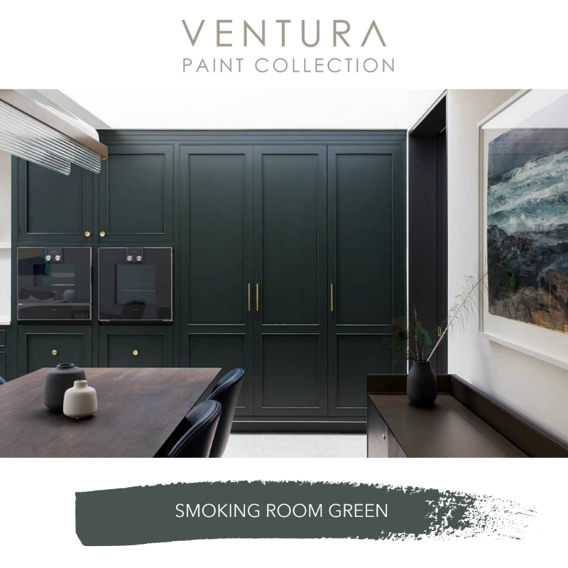 Smoking Room Green by Ventura Design Dark Green Paint Colour - Fleetwood Paints - Paint Online