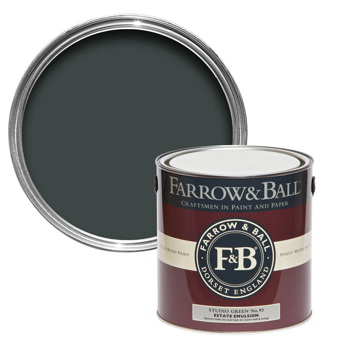 Studio Green No. 93 Farrow & Ball Paint Colour - Estate Emulsion 2.5L - Paint Online Ireland