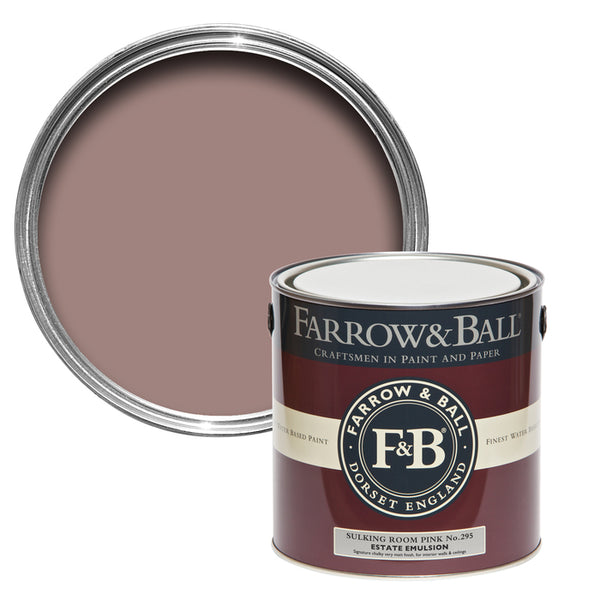Sulking Room Pink No. 295 Farrow & Ball Paint Colour - 2.5L Estate Emulsion - Paint Online Ireland