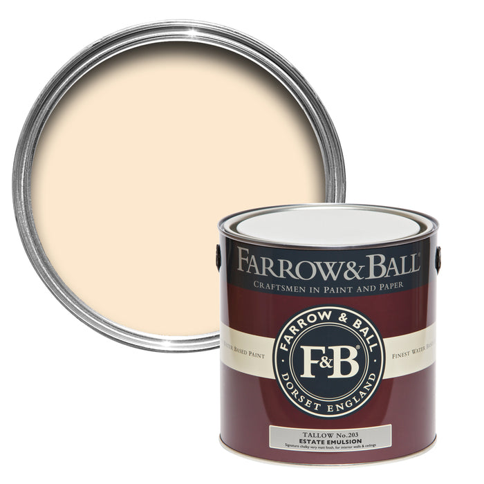 Tallow No. 203 Farrow & Ball Paint Colour - 2.5L Estate Emulsion - Paint Online Ireland