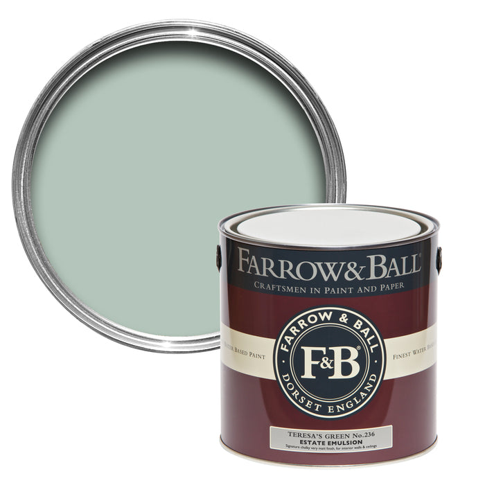Teresa's Green No. 236 Farrow & Ball Paint Colour - 2.5L Estate Emulsion - Paint Online Ireland
