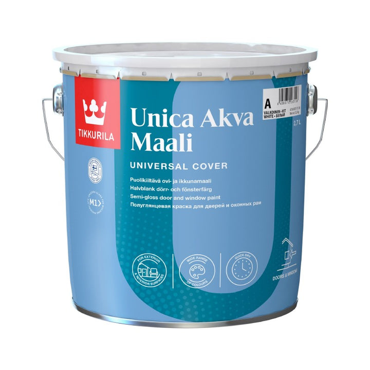 Tikkurila Unica Akva Maali - White Semi Gloss