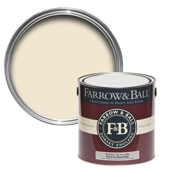 White Tie No. 2002 Farrow & Ball Paint Colour - 2.5L Estate Emulsion - Paint Online Ireland