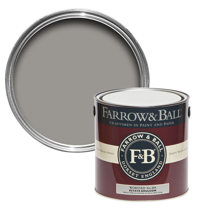 Worsted No. 284 Farrow & Ball Paint Colour - 2.5L Estate Emulsion - Paint Online Ireland