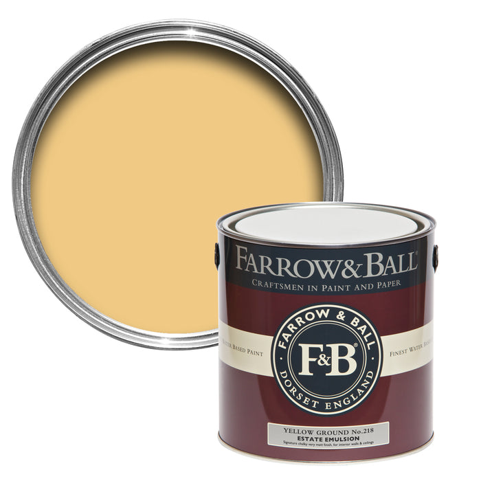 Yellow Ground No. 218 Farrow & Ball Paint Colour - 2.5L Estate Emulsion - Paint Online Ireland